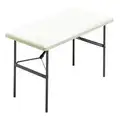 Ability One Rectangle Folding Table, 29" Height x 24" Width, Platinum