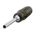 Multi-Bit Screwdriver, Phillips, Slotted, Square, Torx, Ball Bearing, Alloy Steel