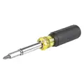 Multi-Bit Screwdriver, Phillips, Slotted, Square, Torx, Magnetic, Alloy Steel
