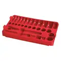 Ratchet and Socket Tray: 7 17/25 in Overall Wd, 12 in Overall Dp, 1 13/20 in Overall Ht