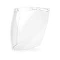 Clear Shield: Clear, Polycarbonate, 12 in Visor Ht, 8 in Visor Wd
