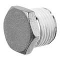 Hex Head Plug: 304 Stainless Steel, 3/4 in Fitting Pipe Size, Male NPT, Class 150, Plug