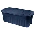 Rubbermaid Storage Tote, Color Dark Indigo Metallic, Outside Height 17 7/8 in, Outside Length 43 in