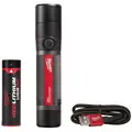 Milwaukee Cordless Flashlight: 4 V, Battery Included, LED, 100 lm/800 lm, High / Low Light Output