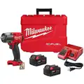 Milwaukee Impact Wrench Kit: 3/8 in Square Drive Size, 550 ft-lb Fastening Torque, 600 ft-lb Breakaway Torque