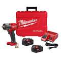 Milwaukee Impact Wrench Kit: 1/2 in Square Drive Size, 550 ft-lb Fastening Torque, 650 ft-lb Breakaway Torque