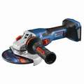 Bosch Angle Grinder: 5 in_6 in Wheel Dia, Slide, with Lock-On, Brushless Motor, (1) Bare Tool, 18V DC