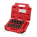 Milwaukee IMPACT SOCKET SET: 3/8 in Drive Size, 12 Pieces, 5/16 in to 1 in Socket Size Range