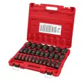 IMPACT SOCKET SET: 1/2 in Drive Size, 29 Pieces, 8 to 36 mm Socket Size Range