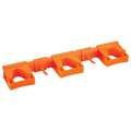 Vikan Hi-Flex Tool Wall Bracket System, 16.5 inch, Orange