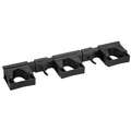 Vikan Hi-Flex Tool Wall Bracket System, 16.5 inch, Black