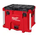 Milwaukee Impact Resistant Polymers, Metal, Tool Box, 22 in Overall Width, 16 1/4 in Overall Depth