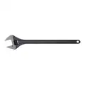 Proto Adjustable Wrench, Alloy Steel, Black Oxide, 24 3/16 in, Jaw Capacity 2 27/32 in, Plain
