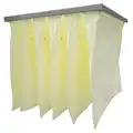 Pocket Air Filter, 20x20x22, MERV 14, Yellow, Synthetic, Number of Pockets: 5