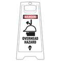 Tough Guy Floor Sign: Polypropylene, 24 in x 11 29/36 in x 12 in Nominal Sign Size, Not Retroreflective