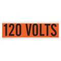 Conduit and Voltage Markers: 9 in x 2-1/4 in Label Size W x H, 120 Volts, 1 Markers per Card
