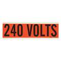 Conduit and Voltage Markers: 9 in x 2-1/4 in Label Size W x H, 240 Volts, 1 Markers per Card
