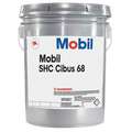 Mobil Circulating Oil: Synthetic, 5 gal, Pail, ISO Viscosity Grade 68, H1 Food Grade, SAE Grade 20