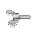 Thumb Screw: M5-0.80 Thread Size, Wing, Iron, Zinc Plated, 16 mm Lg