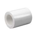 Sealing Tape: White, 6 in x 5 yd, 9.5 mil Tape Thick, Polyethylene Film, Rubber, Indoor and Outdoor