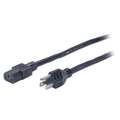 Power Cord: 14 AWG Wire Size, 2 ft Cord Lg, IEC C13, 12 A Max. Amps, Rubber, SJT, 5 PK