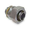 Raco Liquid-Tight Conduit Fitting: Steel/Iron, 3" Trade Size, Non-Insulated, Straight, Indoor/Outdoor