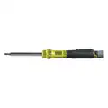 Klein Tools Multi-Bit Screwdriver, Phillips, Slotted, Quick Change, Alloy Steel, Number of Pieces 4