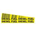 Brady Pipe Marker: Diesel Fuel, Yellow, Black, Fits 3/4 to 2 3/8 in Pipe O.D., 4 Pipe Markers, 5 PK