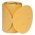 PSA Disc Roll: Coated, Non-Vacuum, 180 Abrasive Grit, Fine, Aluminum Oxide