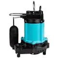 Sump Pump: 1/2, Vertical Float, 57 gpm Flow Rate @ 10 Ft. of Head, 10 ft Cord Lg