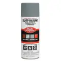 Rust-Oleum Spray Primer: Gray, Flat, 12 oz. Net Wt, 12 to 15 sq ft. Coverage, 1 hr Dry Time