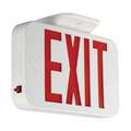 LED Lighted Exit Sign: LED, Black, Red/Green, 1 or 2 Faces, Wall/End/Ceiling, Not Battery Powered