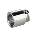 Straight Adapter: 316L Stainless Steel, Clamp x FNPT, 1/4 in Tube OD, 3/4 in x 1/4 in Pipe Size