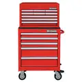 Westward Powder Coated Red, Light Duty, Tool Chest and Cabinet Combination, 26-3/4"Overall Width