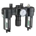 Filter/Regulator/Lubricator, 3/8" NPT, 5 to 150 PSI Adjustment Range - Air Treatment