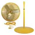 Dayton 24", High-Visibility Industrial Fan, Non-Oscillating, Stationary, Pedestal, 115V AC