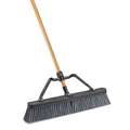 Libman 60", Heavy-Duty Push Broom with Wood Handle for Rough Floors