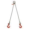 Lift-All Wire Rope Sling: 1/2 in Rope Dia, 10 ft Sling Lg, 5,000 lb Sling Capacity @ 30 Degrees