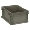 Straight Wall Container: 3.74 gal, 12 in x 15 in x 7 1/2 in, Stackable