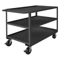 Utility Cart with Lipped Metal Shelves, Load Capacity 3,000 lb, Number of Shelves 3