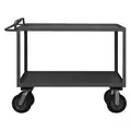 Utility Cart with Lipped Metal Shelves, Load Capacity 1,200 lb, Number of Shelves 2