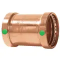 XL Coupling No Stop: Copper, Press-Fit x Press-Fit, 3 in x 3 in Copper Tube Size