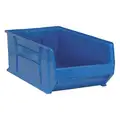 Quantum Storage Systems Bin: 29 7/8 in Overall Lg, 18 1/4 in x 12 in, Blue, Stackable