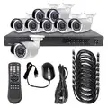 LTS CCTV Kit: 1920 x 1080, 8 Channels, 1 TB Hard Drive Size, Fixed, 100 ft Cable Lg, CAT5