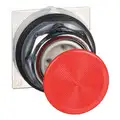 Schneider Electric Push Button Operator, Metal, Momentary Push, Red, 1, 12, 13, 2, 3, 3R, 4, 6 NEMA Rating