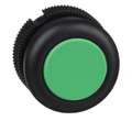 Schneider Electric Push Button Operator, Plastic, Momentary Push, Green