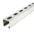 Strut Channel - Slotted: 304 Stainless Steel, 12 ga Gauge, 1 5/8 in Overall Ht, 2 ft Overall Lg