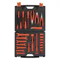 Jameson/Itl Insulated Tool Kit: 29 Total Pcs, Cutting Tools/Drivers, Keys, and Bits/Pliers/Wrenches, SAE