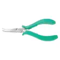 Bent Long Nose Plier: ESD-Safe, 1/2 in Max Jaw Opening, 5 3/4 in Overall Lg, 1 3/8 in Jaw Lg, Smooth