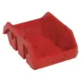 Quantum Storage Systems Polypropylene Cross-Stacking Bin; 50 lb. Load Capacity, 6-1/2" H x 14" L x 9-1/4" W, Red